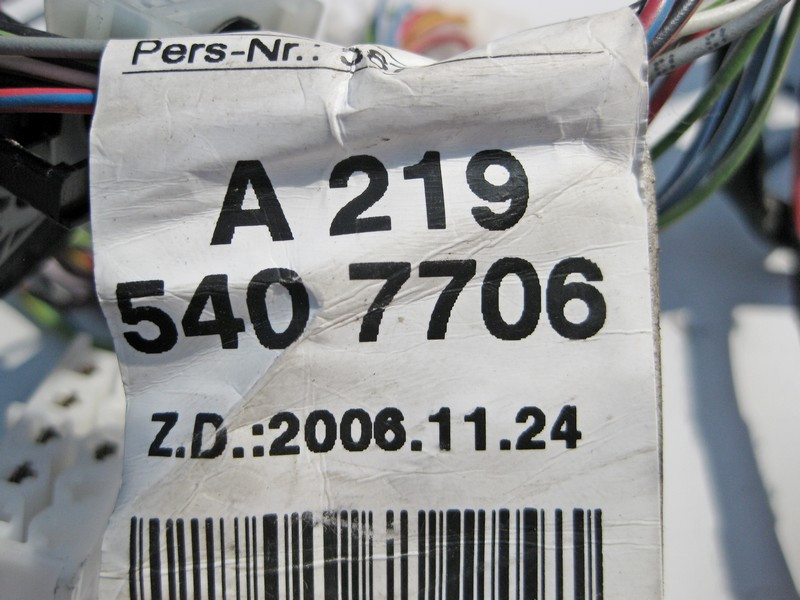 Mercedes-Benz  A2195404306 Джгут підкапотної електропроводки CLS C219 Одеса - фото 3