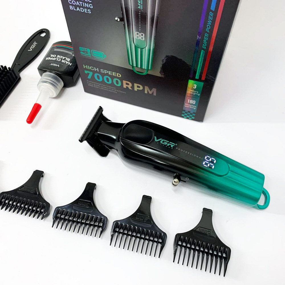 Набір для стрижки волосся на акумуляторі VGR V-935, Електронна машинка для стрижки DM-57 Івано-Франківськ - фото 8
