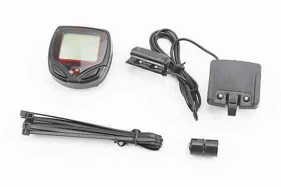 Велокомп'ютер 15-функцій, дротовий, чорний (без батарейок) Київ