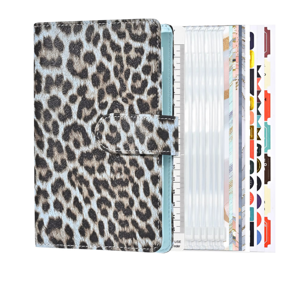 Блокнот-планер для финансов формат А6,планер бюджета и хранения денег,органайзер леопардовый с синим оттеноком Каменец-Подольский - изображение 6
