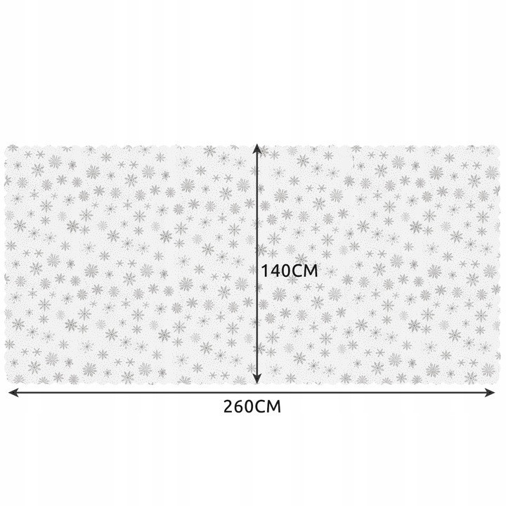 Різдвяна скатертина з сніжинками для столу 220x140 см Ruhhy (22791) Нововолинськ - фото 7