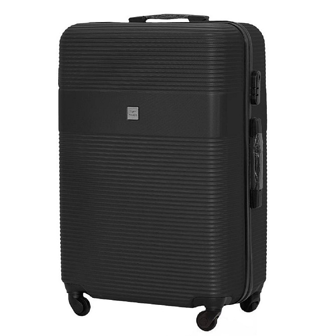 Валіза пластикова WINGS 5398 велика 75 см чорна Київ - фото 1