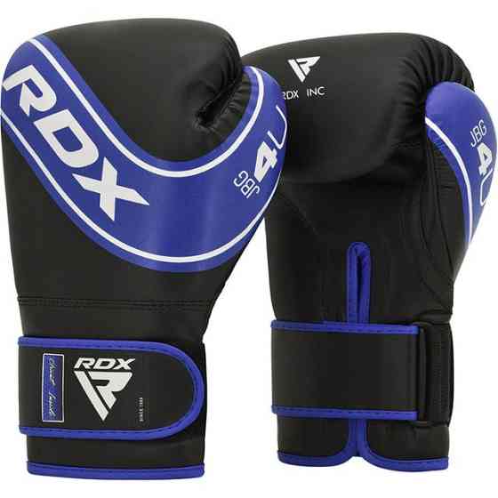 Боксерські рукавиці RDX 4B Robo Kids Blue/Black 6 унцій (капа в комплекті) Кам'янське