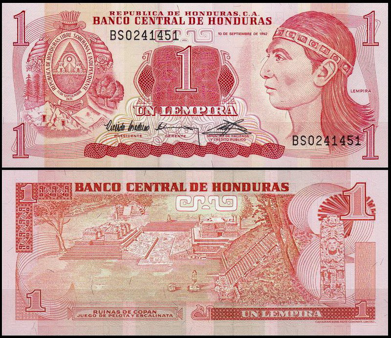 Гондурас Honduras - 1 Lempira 1992 UNC Полтава - фото 1