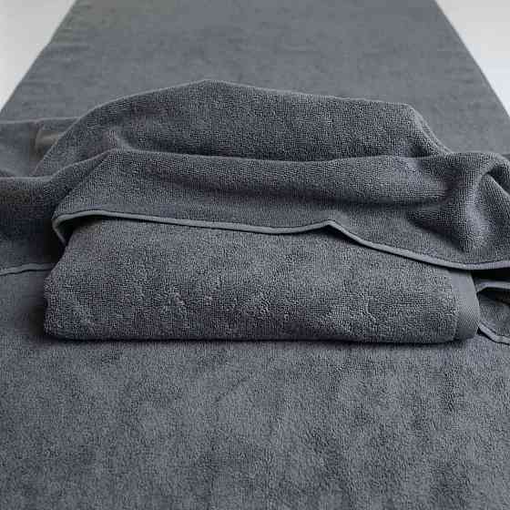 Рушник готельний для обличчя і рук GM Textile 50х90см 500г/м2 (Сірий) Суми