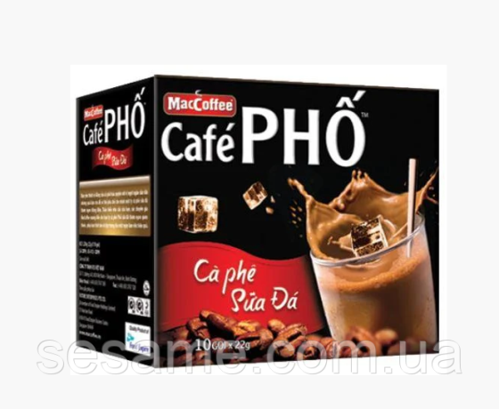 Вьетнамский натуральный растворимый кофе Cafe PHO 3в1 Maccoffee Cafe PHO 240г Харьков