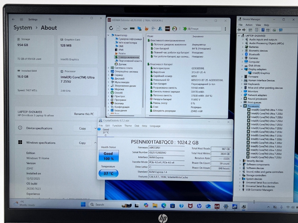HP OmniBook 5 16-af1017wm Ultra 7 255U 16GB 1TB SSD Гарантія . Харків - фото 5