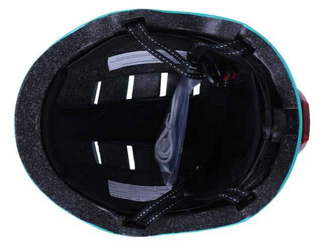 Шлем для самокатов, скейтов GTS-H-039 с габаритным фонарем (бирюзовый, size L) Мукачево - изображение 4