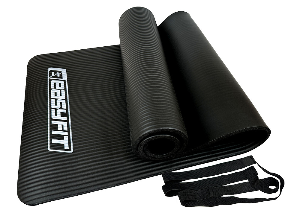 EasyFit Килимок для фітнесу та йоги EasyFit NBR 10 мм Чорний Коломыя - изображение 6