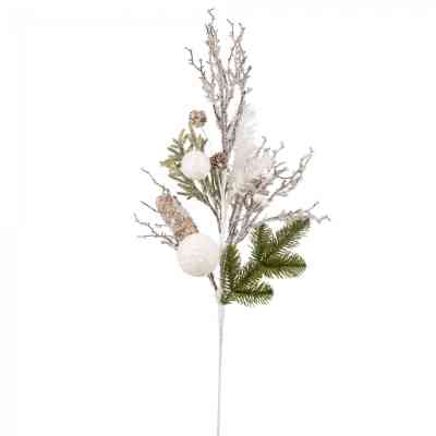 Декоративна гілка YES! Fun з білою кулею, 83 см (974758) Вінниця