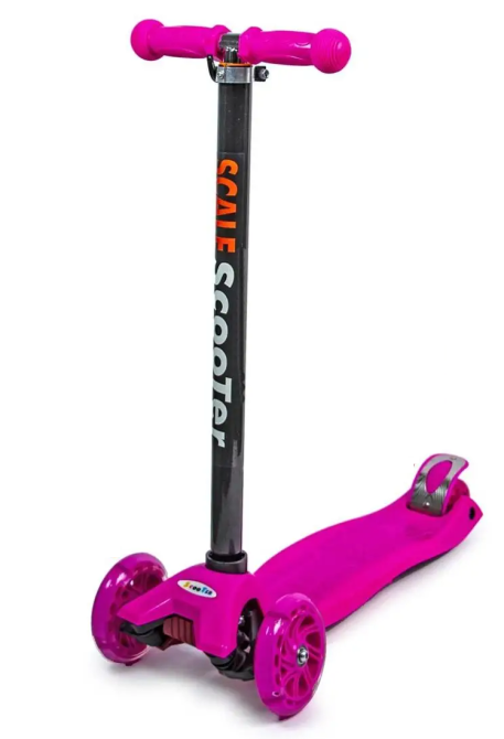 Дитячий скутер MAXI. Рожевий колір. Усі колеса світяться Одеса - фото 1