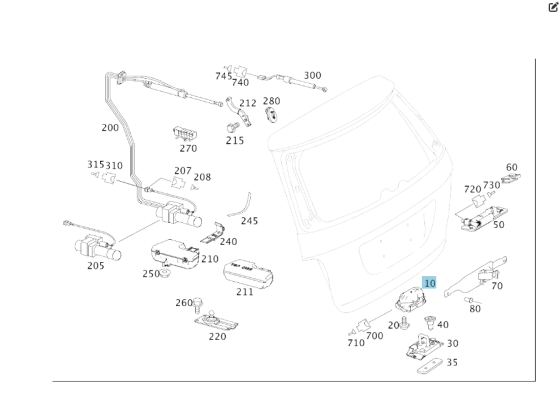 Mercedes-Benz  A2117400235 Замок кришки багажника ML W164 E-class S211 Одесса