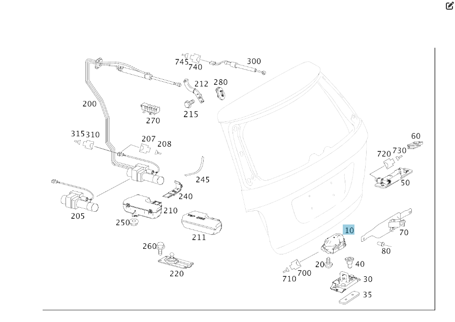 Mercedes-Benz  A2117400235 Замок кришки багажника ML W164 E-class S211 Одесса - изображение 1