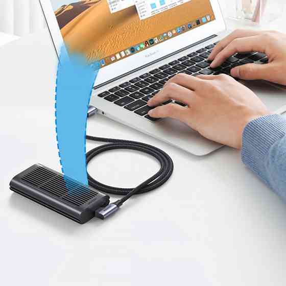 Кабель USB 2.0 AM-Type-C M, 1 м, 60W Чорний, 90°Angle US385 UGREEN Вінниця