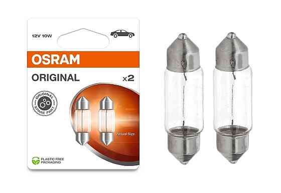 Комплект вказівних ламп розжарювання OSRAM C10W 6438-2BL 31mm 12V SV8.5-8 Blister (2 шт) Харків