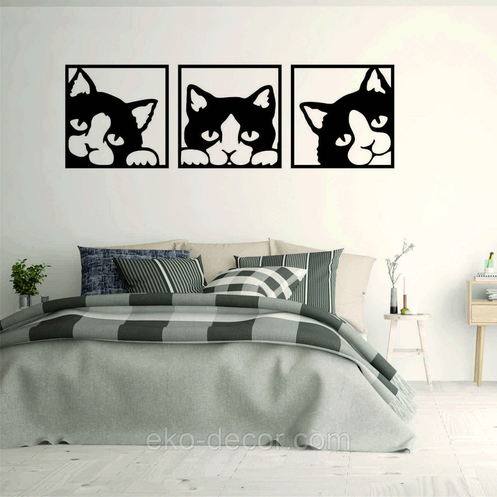 Декоративне настінне Панно «Коти» Декор на стіну Київ - фото 2
