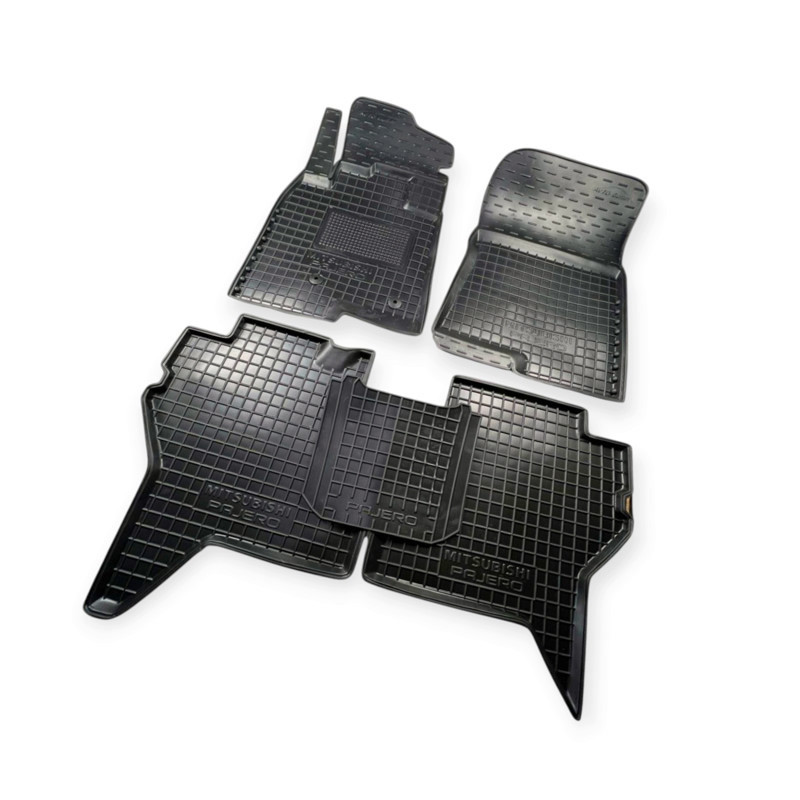 Килимки mitsubishi pajero wagon iv 2007-> борт 2,5 см, з перемичкою салону Мукачево - фото 1