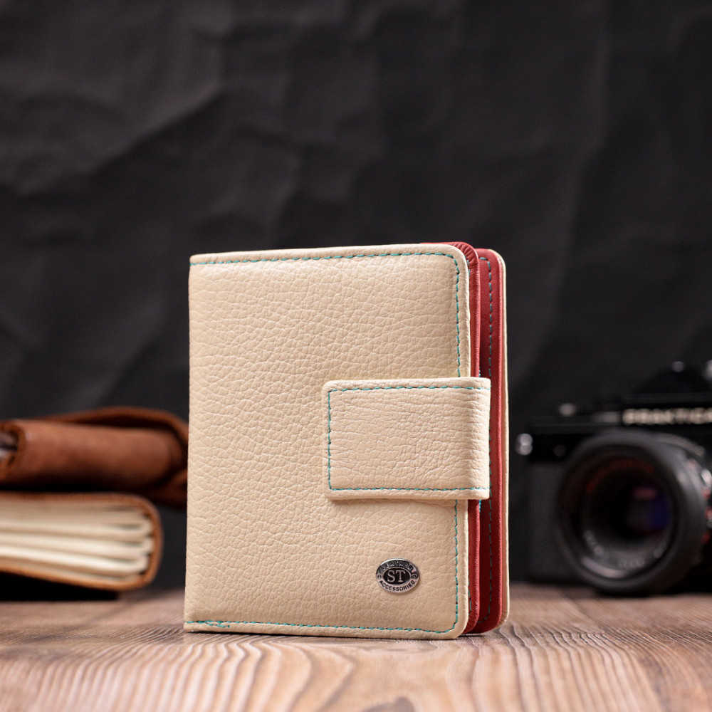 Женский кошелек из натуральной кожи вертикального формата ST Leather 19440 Белый Киев - изображение 7