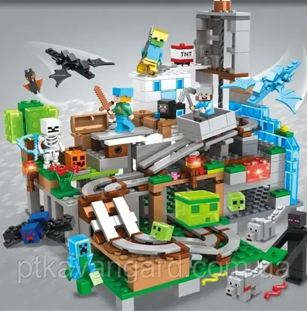 Конструктор блоковий Майнкрафт шахта 587 деталей 8003 в пакеті My World Хмельницький - фото 4