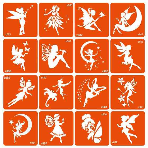 Набор трафаретов для био-тату 