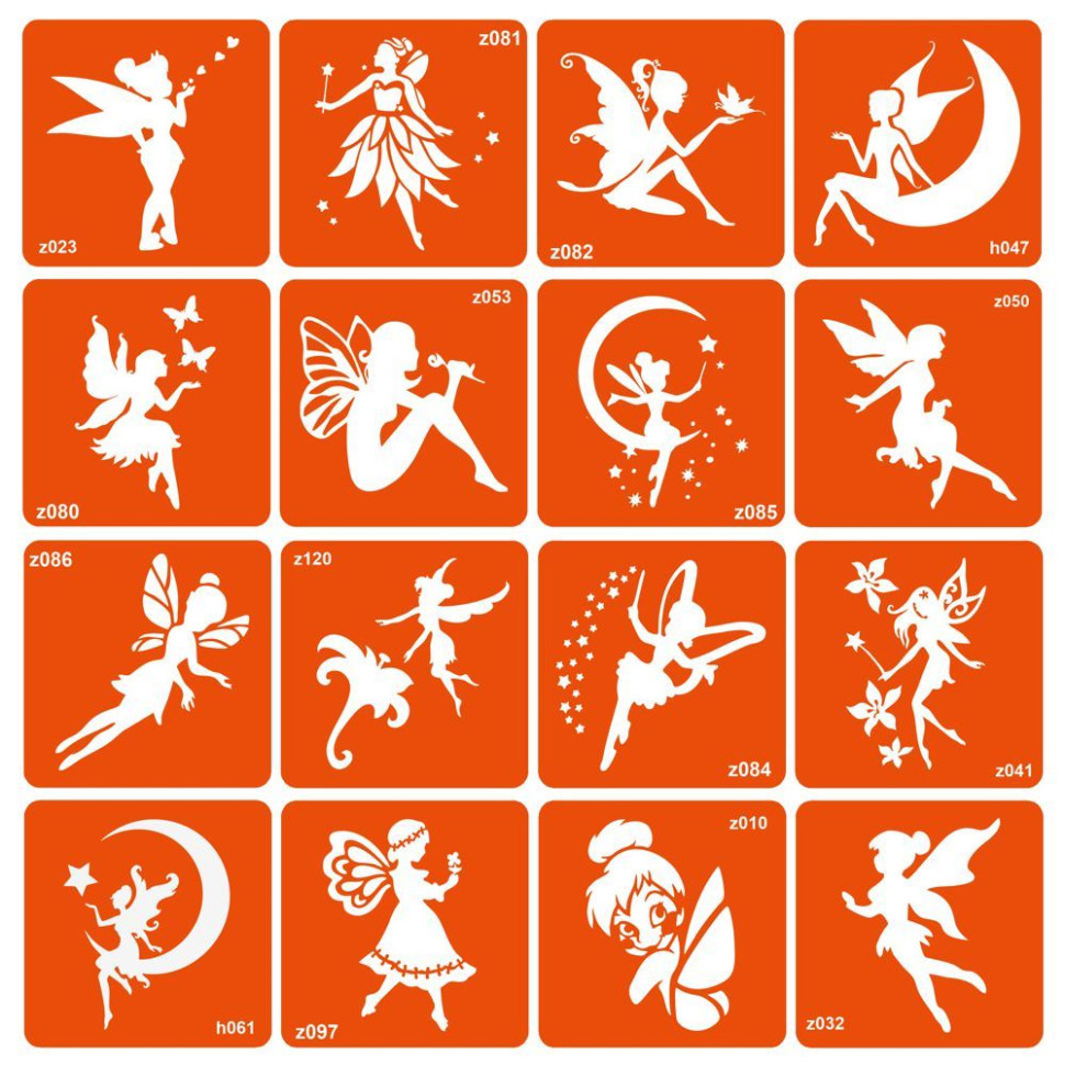 Набор трафаретов для био-тату 