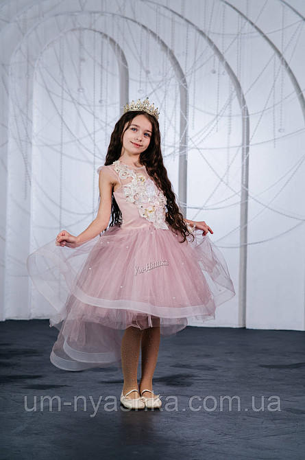 Дитяча сукня видовжене ззаду Синя 122-134 Кривий Ріг - фото 5