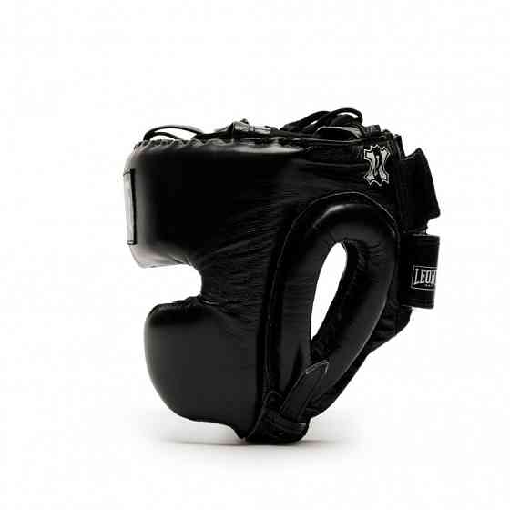 Боксерський шолом з бампером Leone Greatest Black L/XL професійний захист для боксу, ММА та єдиноборств Київ