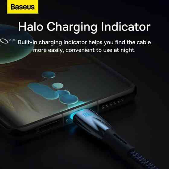 Кабель Baseus Glimmer Series Fast Charging Data Cable Type-C to Type-C 100W 1m Blue Киев