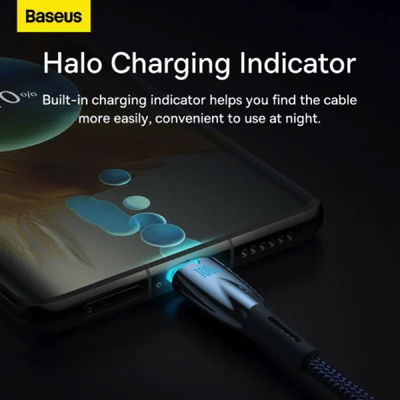 Кабель Baseus Glimmer Series Fast Charging Data Cable Type-C to Type-C 100W 1m Blue Київ - фото 3