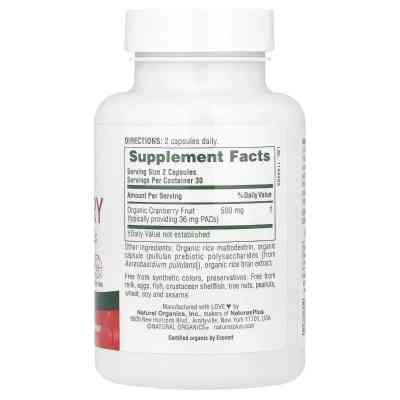 Вітамінно-мінеральний комплекс Natures Plus Журавлина органічна, 500 мг, Organic Cranberry, 60 капсул (NAP-39518) Вінниця