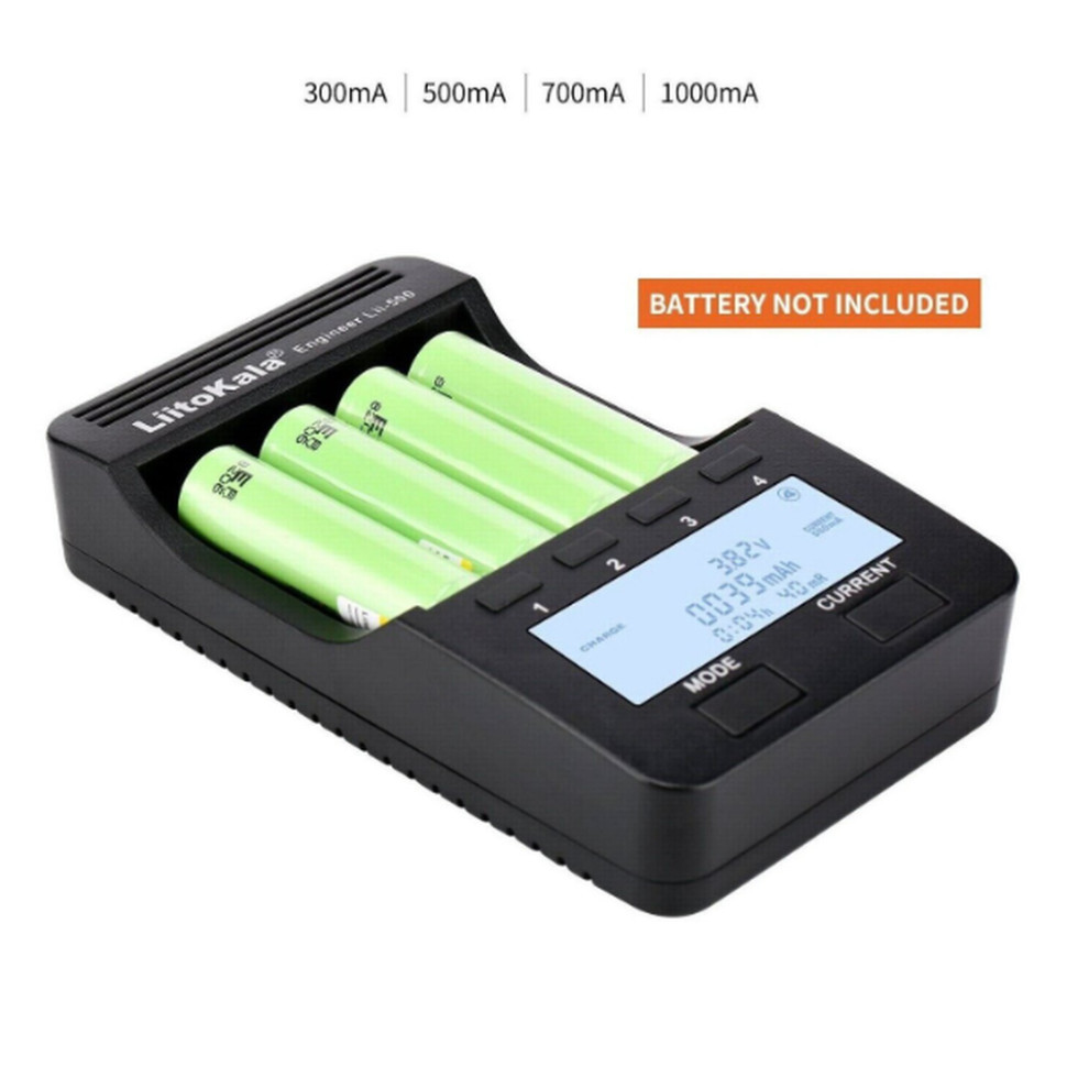 Універсальний інтелектуальний зарядний пристрій Liitokala Lii-500 EU на 4 канали + автомобільний кабель Рівне - фото 4
