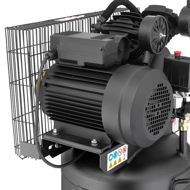 Компресор, 100 л, вертикальний, 3,0 кВт, 220 В, 10 атм, 500 л/хв, 2 циліндри, 83 дБ INTERTOOL PT-0017 Київ - фото 8