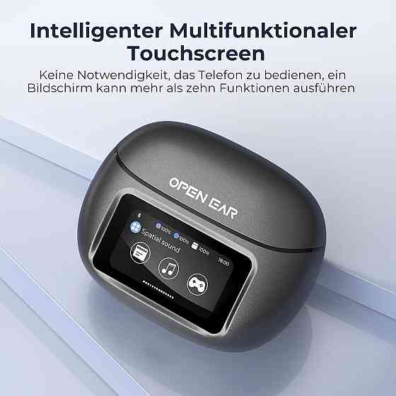 Відкриті бездротові навушники Relxhome X29 Bluetooth 5.4, HiFi, IPX5, сенсорний LED-дисплей, чорні Київ