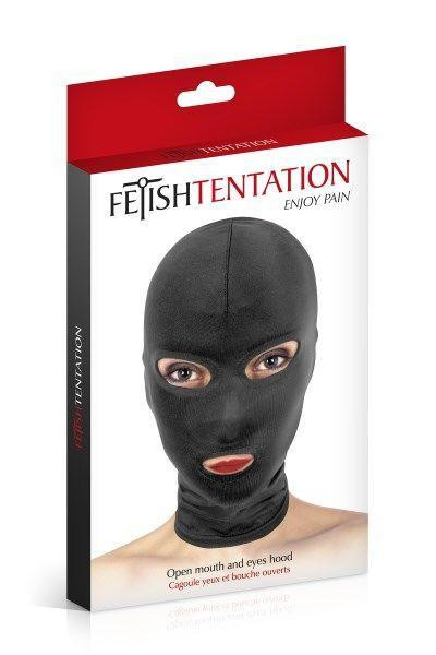 Капюшон для БДСМ з відкритими очима та ротом Fetish Tentation Sex Aura Київ - фото 2
