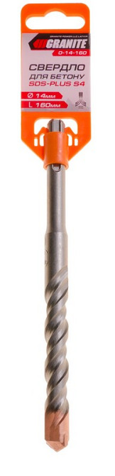 GRANITE Свердло для бетону GRANITE SDS-PLUS S4 14×160 мм 0-14-160 Коломия - фото 2