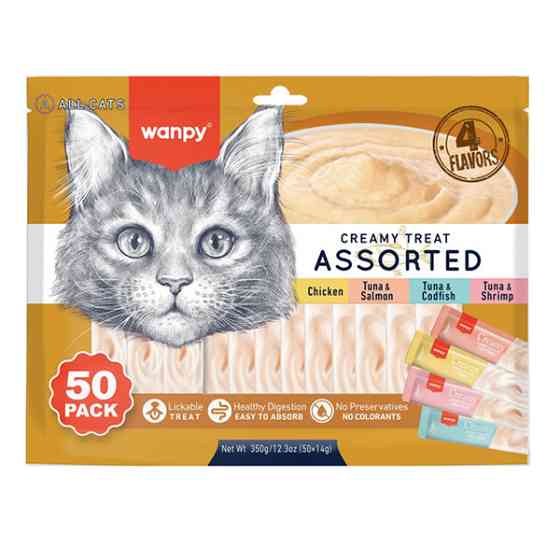 Wanpy Creamy Treat Assorted ВАНПИ МИКС ЛАКОМСТВ жидкое лакомство для котов, набор Киев