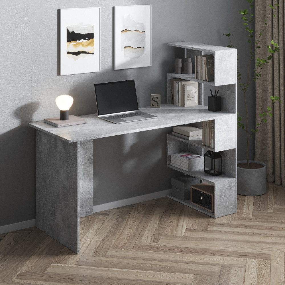 Комп’ютерний стіл VAYS M-15, письмовий з полицями праворуч, ЛДСП, 142×60×123 см – для дому, навчання, офісу Львів - фото 3