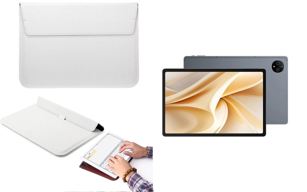 Чохол-конверт VitoCase для Ulefone Tab A11, з функцією підставки для планшета Чорний Білий Київ - фото 1