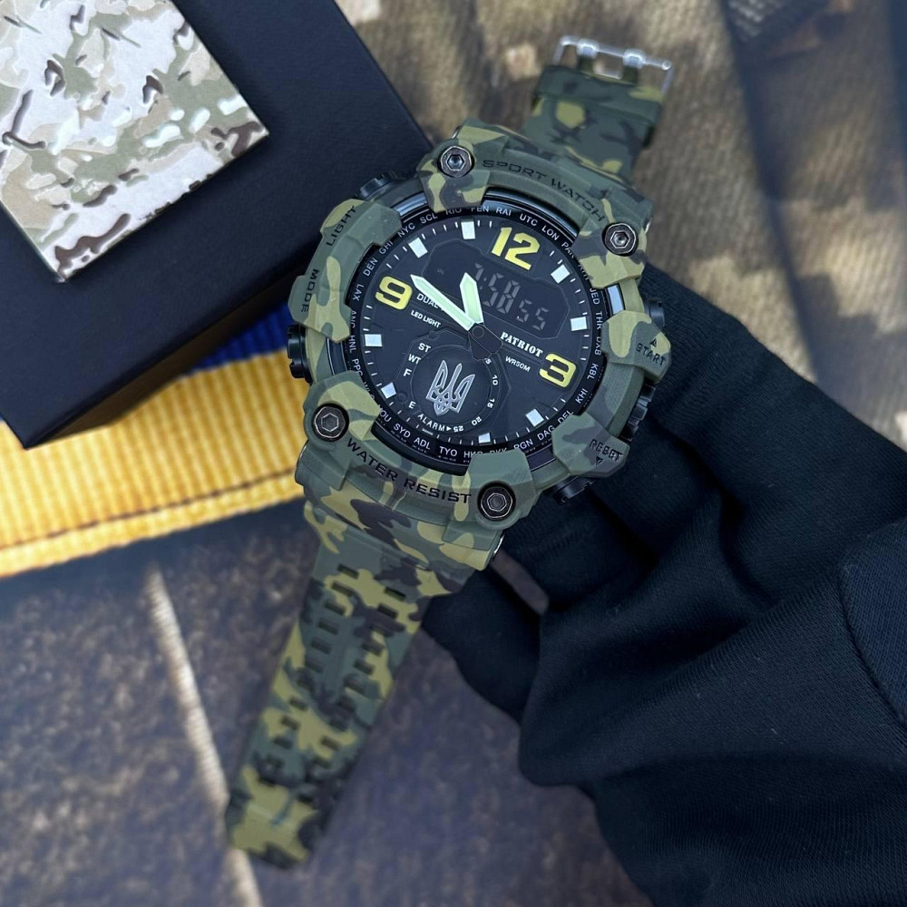 Patriot 004CMGRUASI Тризуб срібло Зелений камуфляж + Коробка. SBR Київ - фото 2