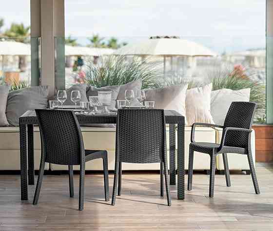 Стіл для саду пластиковий BICA Houston, графіт Київ