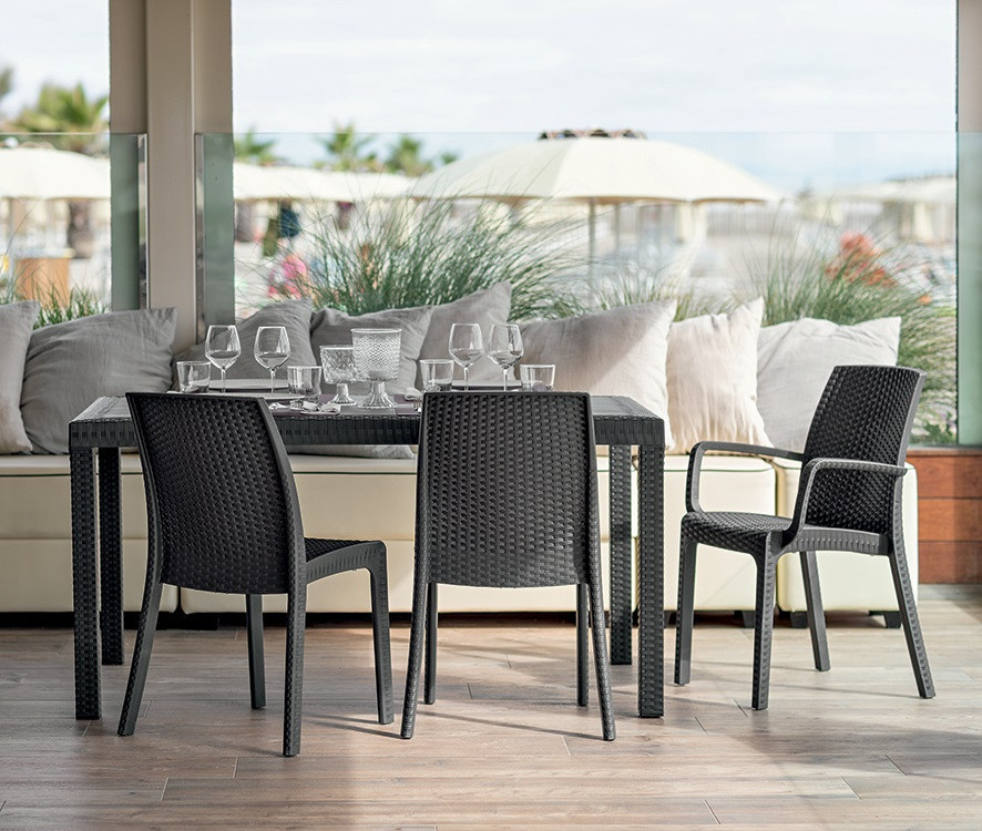 Стіл для саду пластиковий BICA Houston, графіт Київ - фото 4