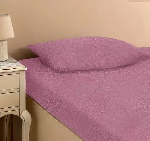 Digital лавандовый Простынь махровая на резинке с наволочками Anisa (220х240+30 см) Київ - фото 1