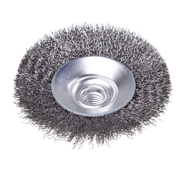 Щітка конусна, 100 мм, M14, кручений дріт, для КШМ, 12500 об/хв INTERTOOL BT-5100 Київ - фото 3