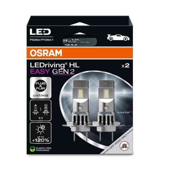 Комплект світлодіодних ламп OSRAM 64210DWESY2-2HB H7/H18 LEDriving HL EASY GEN2 +120% 6500K 12V Харків