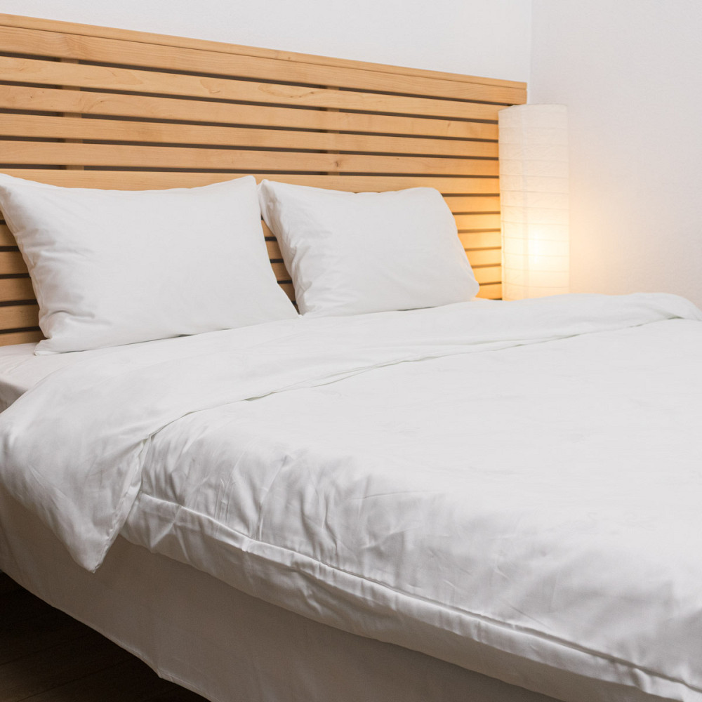 Евро комплект постельного белья Сатин Гладкий 135 г/м2 YouStar (Белый) 2 х 70х70 Сумы - изображение 8