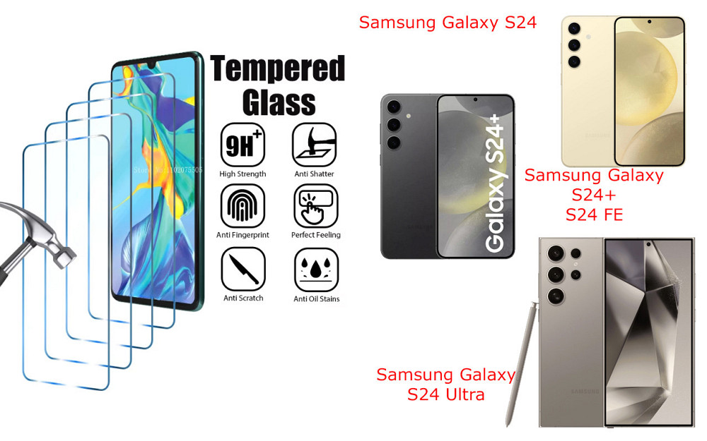 Защитное стекло ArmorGlass для Samsung Galaxy S24, S24+, S24 FE, S24 Ultra – устойчивое к царапинам и ударам Киев - изображение 1