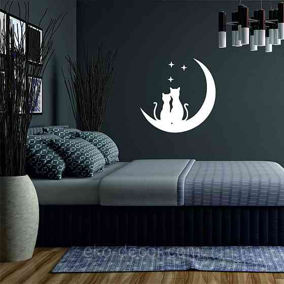 Декоративное настенное 3D Панно «Коты» Декор на стену с объемом 90*90 см, Белый Киев