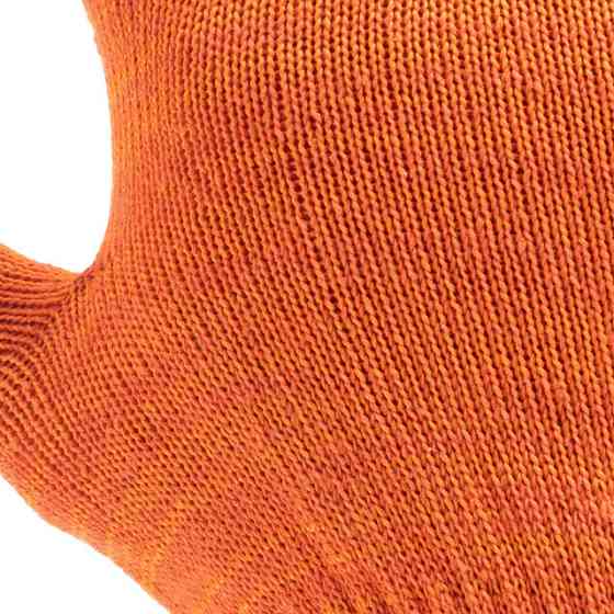 Рукавичка трикотажна з платіровкою, сині ПВХ крапки, 60% бавовна / 40% поліестер, 10