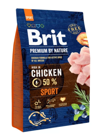 Сухий корм Бріт Brit Premium Sport для дорослих собак усіх порід із підвищеною потребою в енергії, 3 кг Вінниця