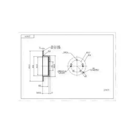 Диск Hyundai Tucson, Kia Sportage (2004-) задний (262mmx10mm) тормозной Мукачево